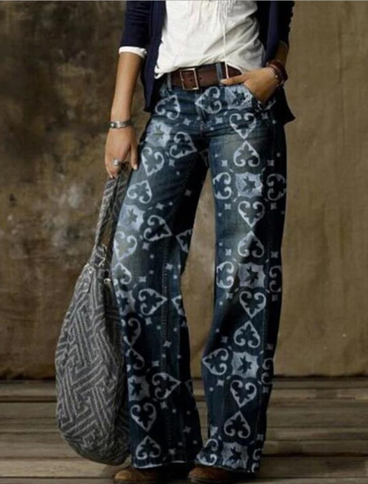 2025 New Cross border Amazon eBay Europe and America Foreign Trade Large Size Women's Jeans Wide Leg Pants Fashion Pants 2025 New Cross border Amazon eBay Europe and America Foreign Trade Large Size Women's Jeans Wide Leg Pants Fashion Pants