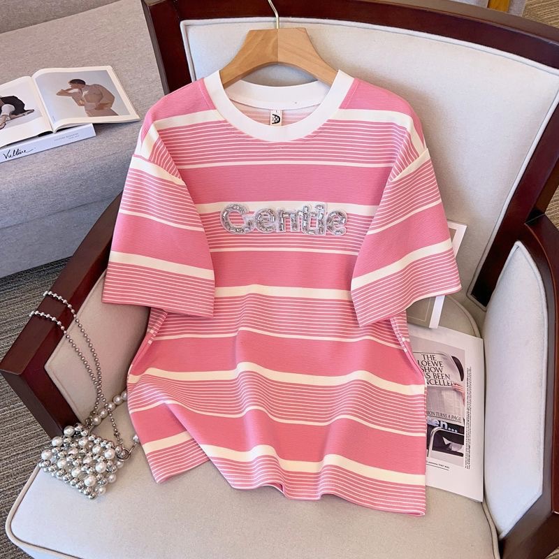 Large size women's summer short sleeved+shorts two-piece set, women's casual sports set, summer outfit, a complete set of fashionable women's clothing Large size women's summer short sleeved+shorts two-piece set, women's casual sports set, summer outfit, a complete set of fashionable women's clothing