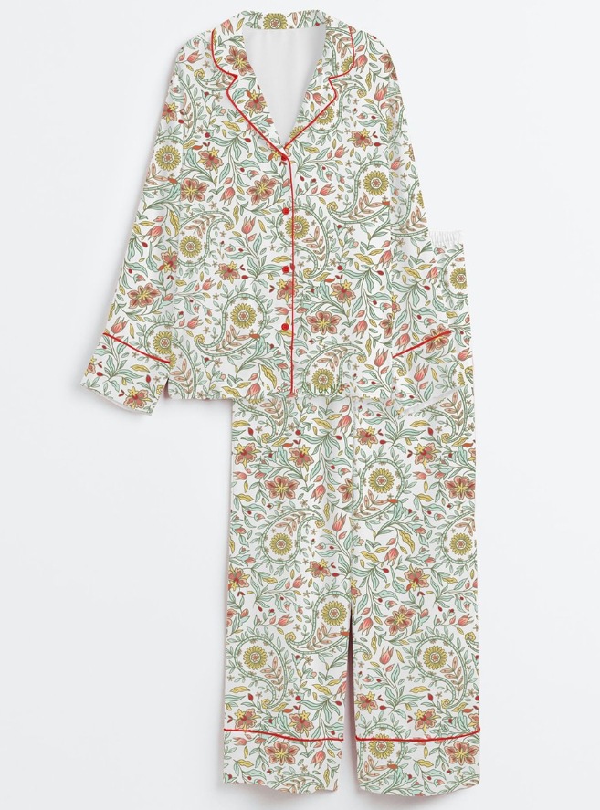 2025 Amazon standalone long sleeved casual sleepwear set with printed fashion buttons for adult casual home wear 2025 Amazon standalone long sleeved casual sleepwear set with printed fashion buttons for adult casual home wear