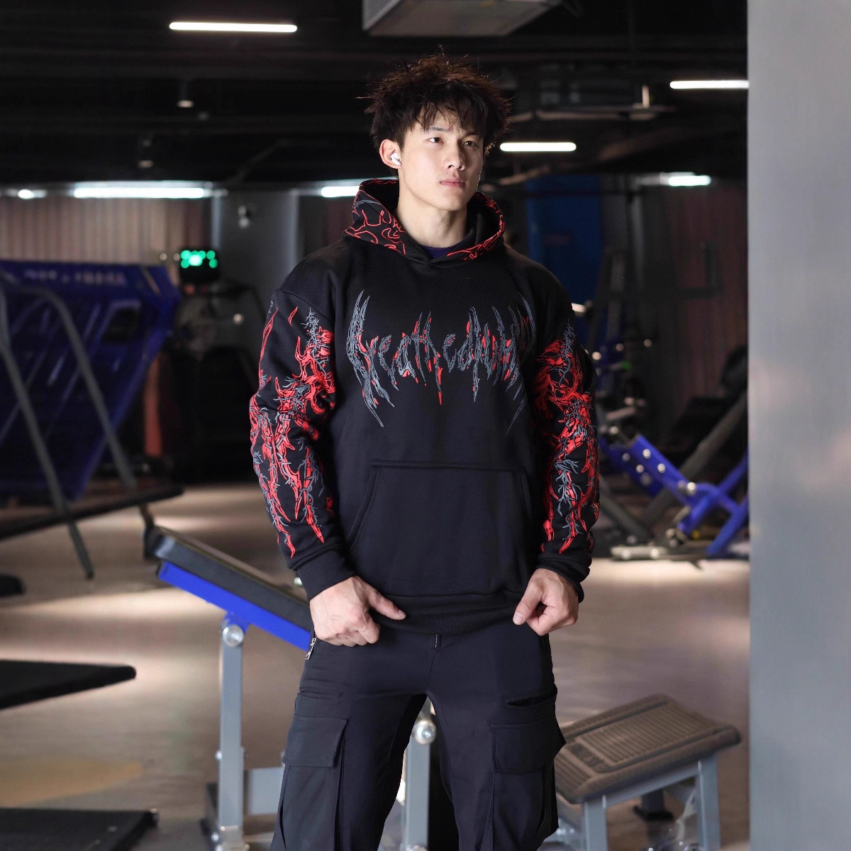 Breathedivity Autumn/Winter Men's Hoodie Cross border European and American Hoodie Men's Fitness Jacket