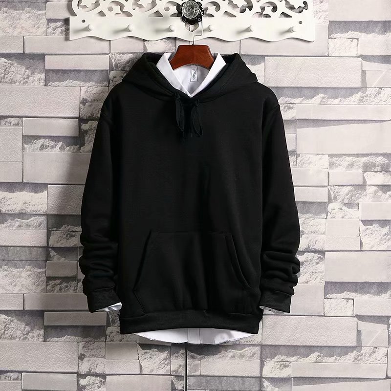 Solid color hooded sweatshirt men's yellow pullover hoodie autumn and winter casual sports top loose polyester long sleeved jacket Solid color hooded sweatshirt men's yellow pullover hoodie autumn and winter casual sports top loose polyester long sleeved jacket