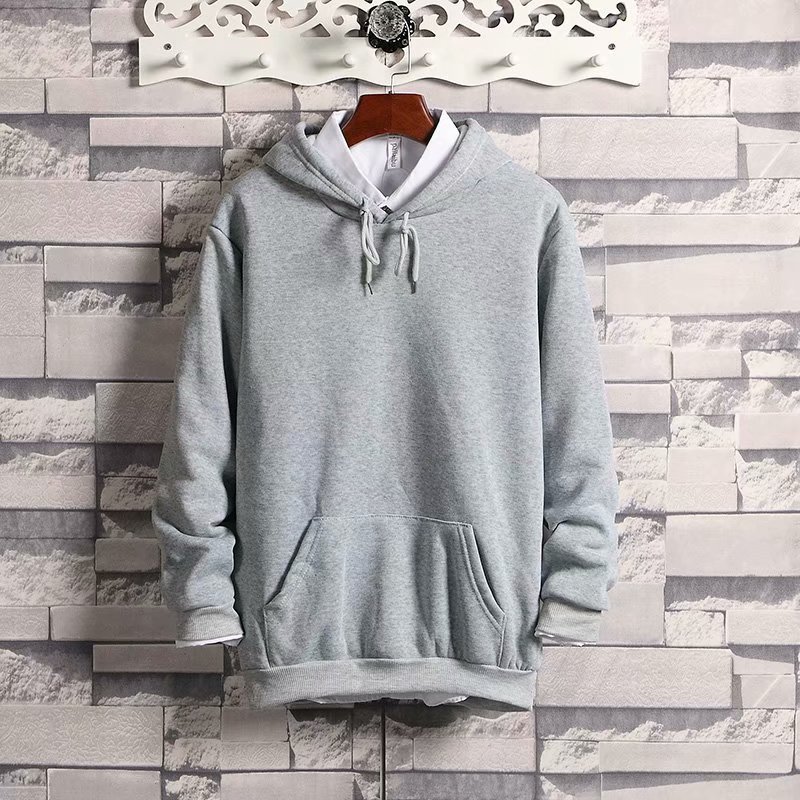 Solid color hooded sweatshirt men's yellow pullover hoodie autumn and winter casual sports top loose polyester long sleeved jacket Solid color hooded sweatshirt men's yellow pullover hoodie autumn and winter casual sports top loose polyester long sleeved jacket