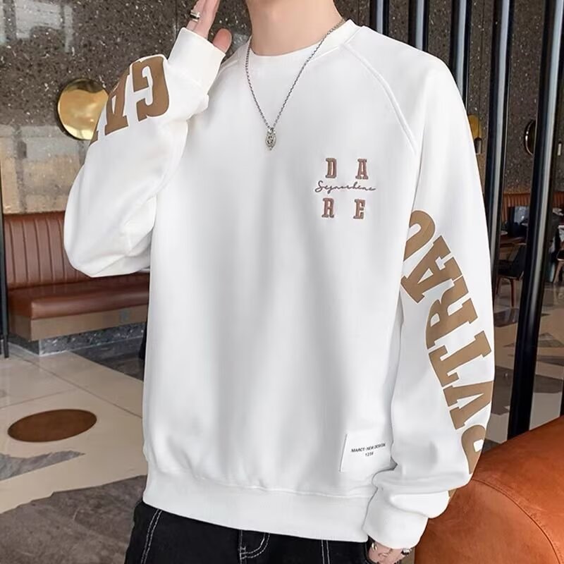 Men's hoodie in spring and autumn, thin style, new fashion trend, printed upper garment, quality style, casual base shirt, men's hoodie