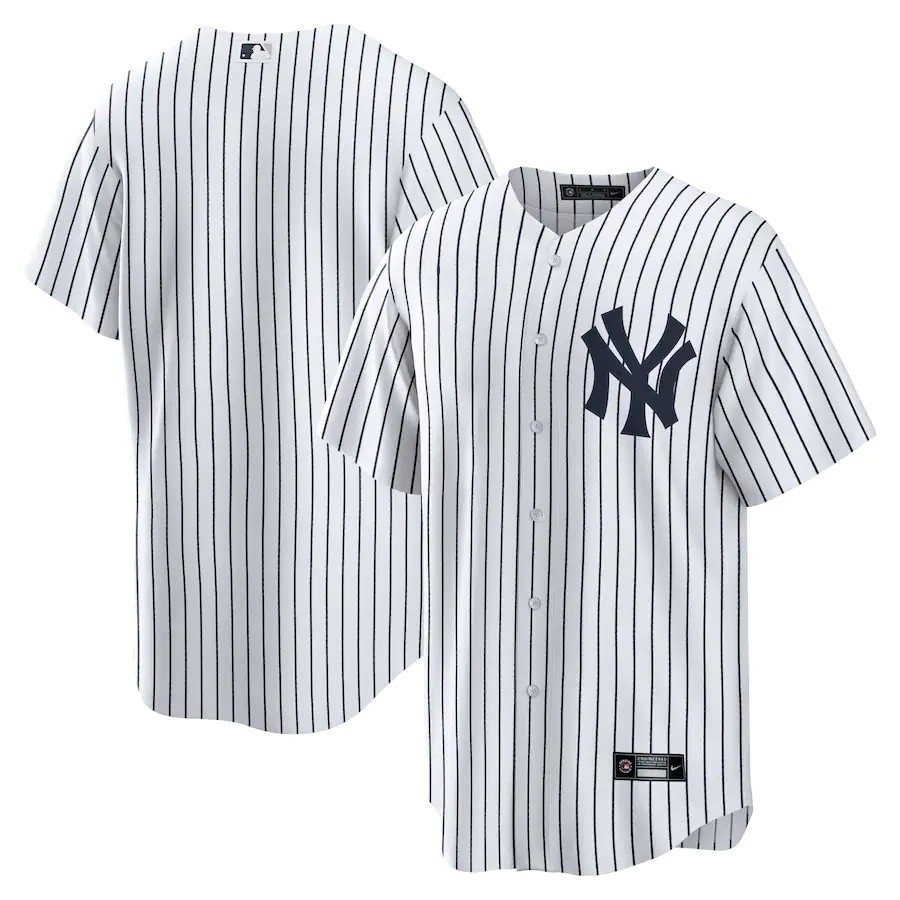 Cross border MLB Yankees white home jersey DIY player sports jogging training breathable printed baseball jersey for men