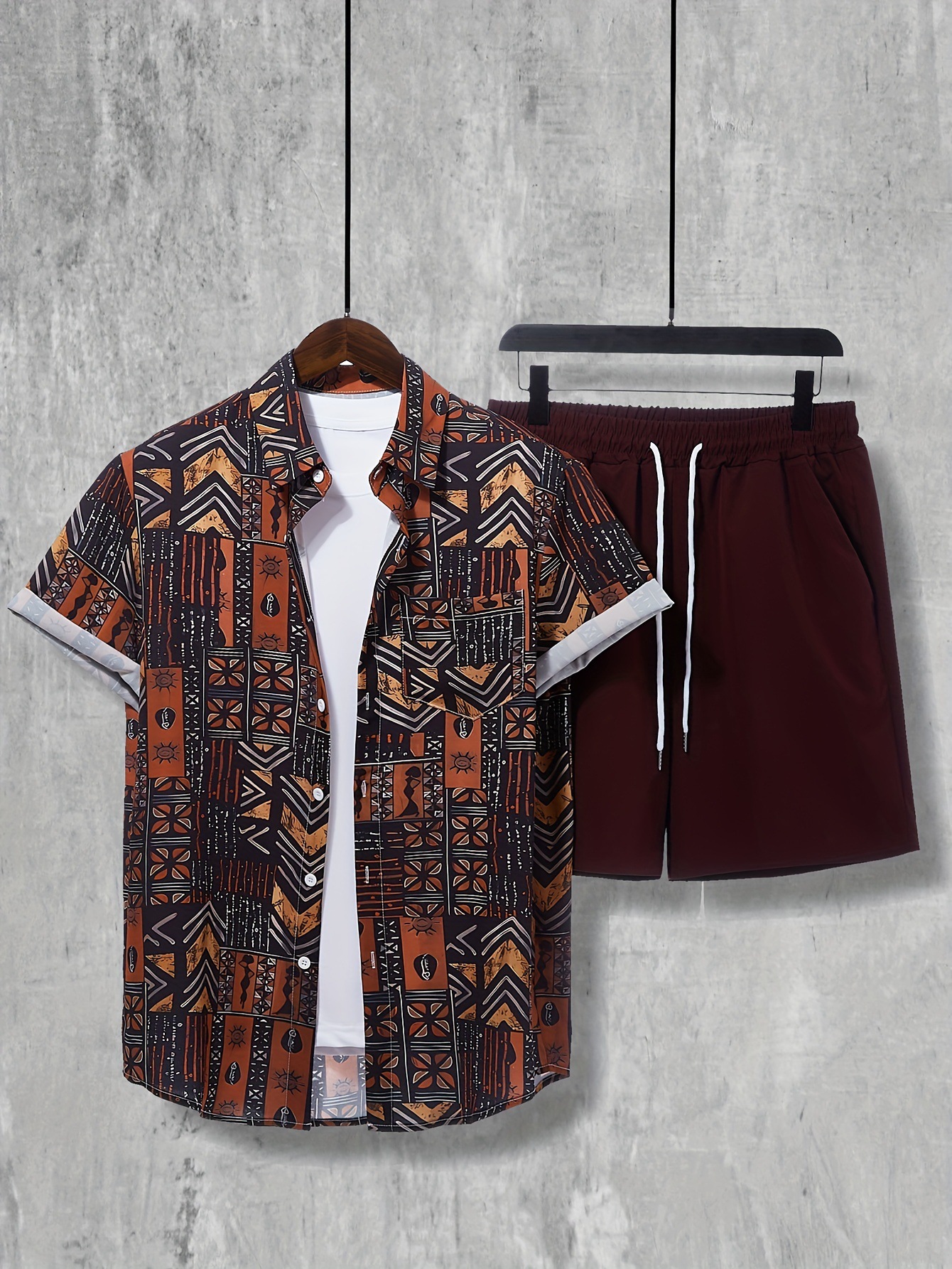 European and American Cross border 2024 Summer New Shirt and Shorts Set 3D Printed Casual Vacation Men's cardigan Two Piece Set European and American Cross border 2024 Summer New Shirt and Shorts Set 3D Printed Casual Vacation Men's cardigan Two Piece Set