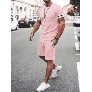 2025 Cross border Hot selling Set Fashion Short sleeved T-shirt Pants Loose Men's 3D Digital Printed Running Two piece Set 2025 Cross border Hot selling Set Fashion Short sleeved T-shirt Pants Loose Men's 3D Digital Printed Running Two piece Set