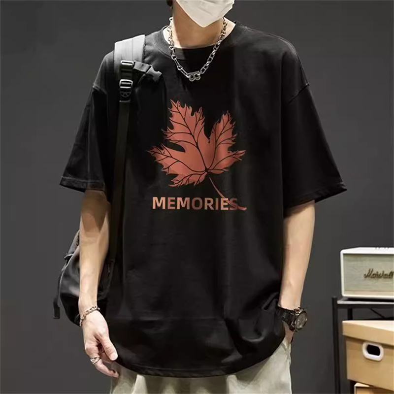 Hong Kong Trend Brand High Street American Short sleeved T-shirt for Men's Summer 2024 New Loose Half Sleeve Ins Heavy duty T-shirt