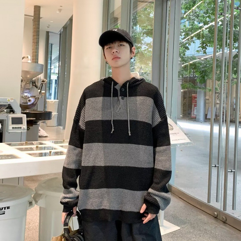 Hooded Men's 2023 Autumn/Winter Sweater Thickened Warm Sweater Knitted Sweater Casual Coat Hooded Slimming Top Hooded Men's 2023 Autumn/Winter Sweater Thickened Warm Sweater Knitted Sweater Casual Coat Hooded Slimming Top