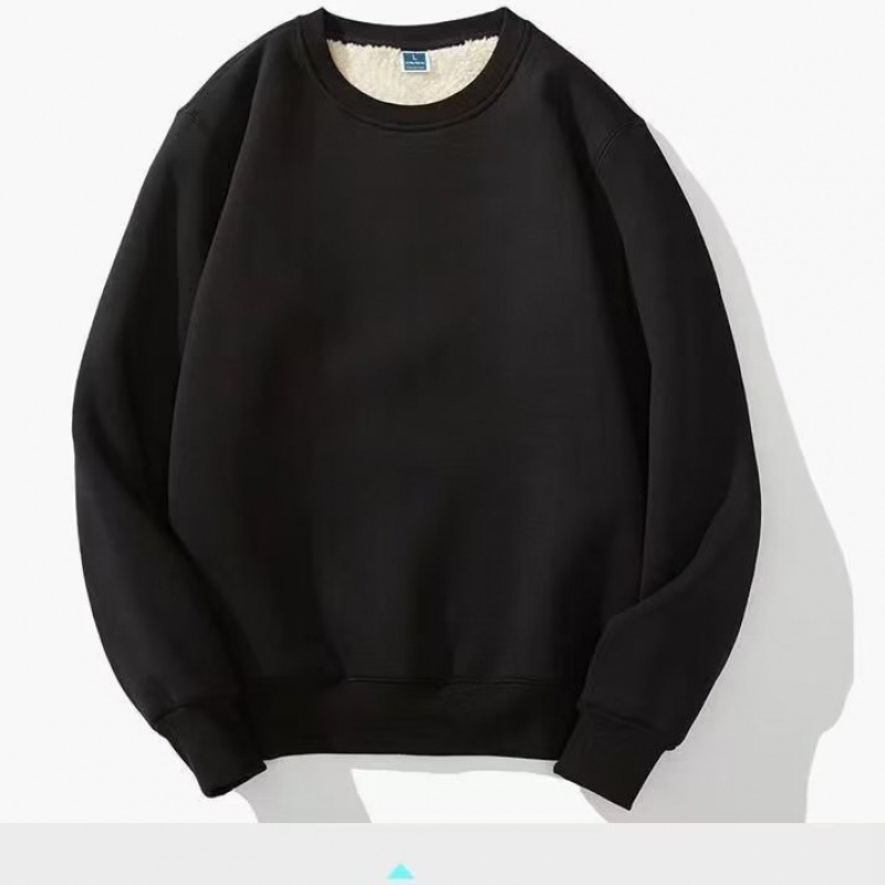 Lamb fleece round neck sweatshirt for men, suitable for autumn and winter, versatile long sleeved base, trendy brand hooded casual top for men Lamb fleece round neck sweatshirt for men, suitable for autumn and winter, versatile long sleeved base, trendy brand hooded casual top for men