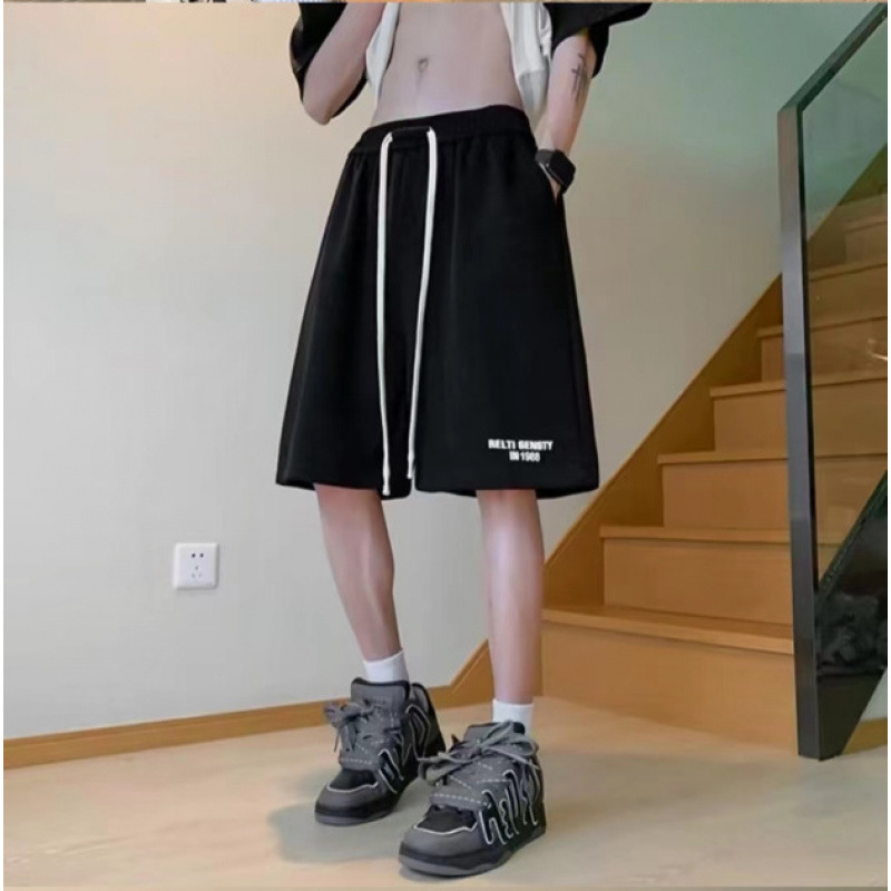 2025 Men's Casual Shorts Trendy Brand Loose Outerwear Summer Thin Style Quick Drying Sports Trendy Summer Clothes 5-point Middle Pants 2025 Men's Casual Shorts Trendy Brand Loose Outerwear Summer Thin Style Quick Drying Sports Trendy Summer Clothes 5-point Middle Pants