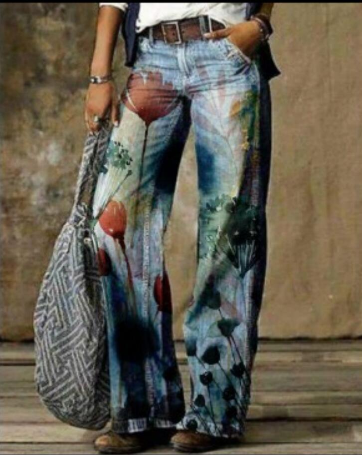 2025 New Cross border Amazon eBay Europe and America Foreign Trade Large Size Women's Jeans Wide Leg Pants Fashion Pants 2025 New Cross border Amazon eBay Europe and America Foreign Trade Large Size Women's Jeans Wide Leg Pants Fashion Pants