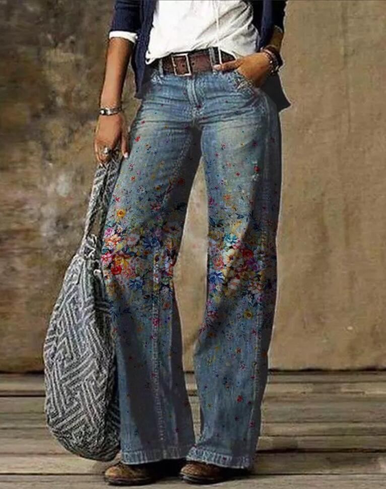 2025 New Cross border Amazon eBay Europe and America Foreign Trade Large Size Women's Jeans Wide Leg Pants Fashion Pants 2025 New Cross border Amazon eBay Europe and America Foreign Trade Large Size Women's Jeans Wide Leg Pants Fashion Pants