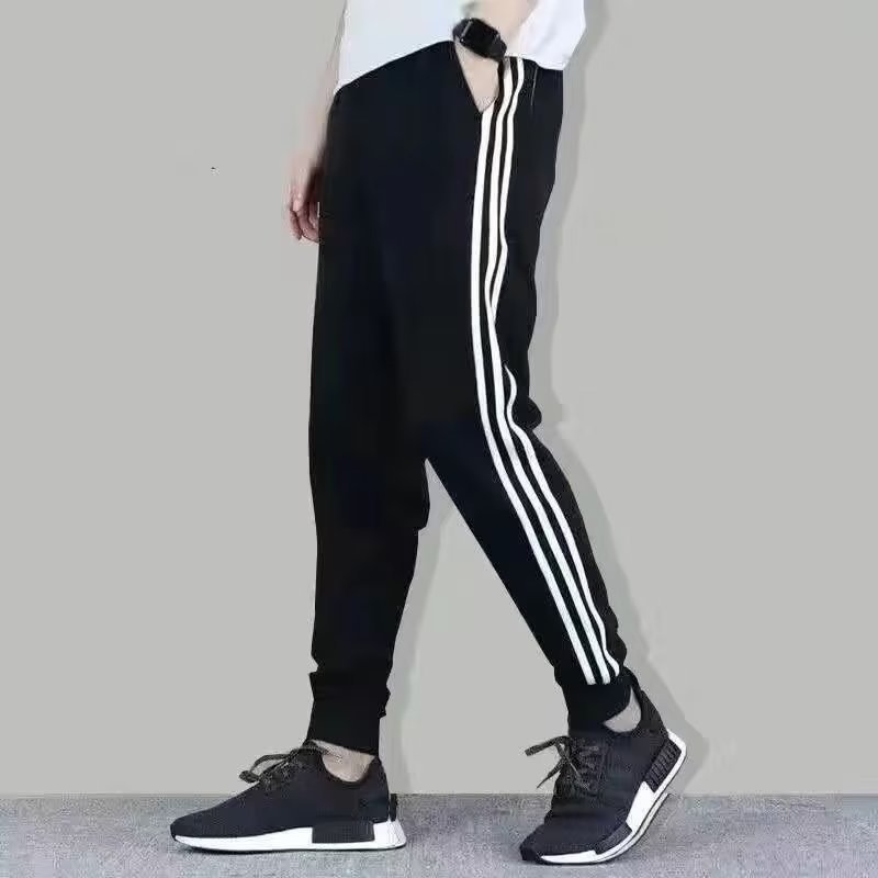 Men's Three Bar Sports Set Spring and Autumn Stand Collar Cardigan Sweatshirt Paired with Running Loose Casual Clothes Men's Set Men's Three Bar Sports Set Spring and Autumn Stand Collar Cardigan Sweatshirt Paired with Running Loose Casual Clothes Men's Set
