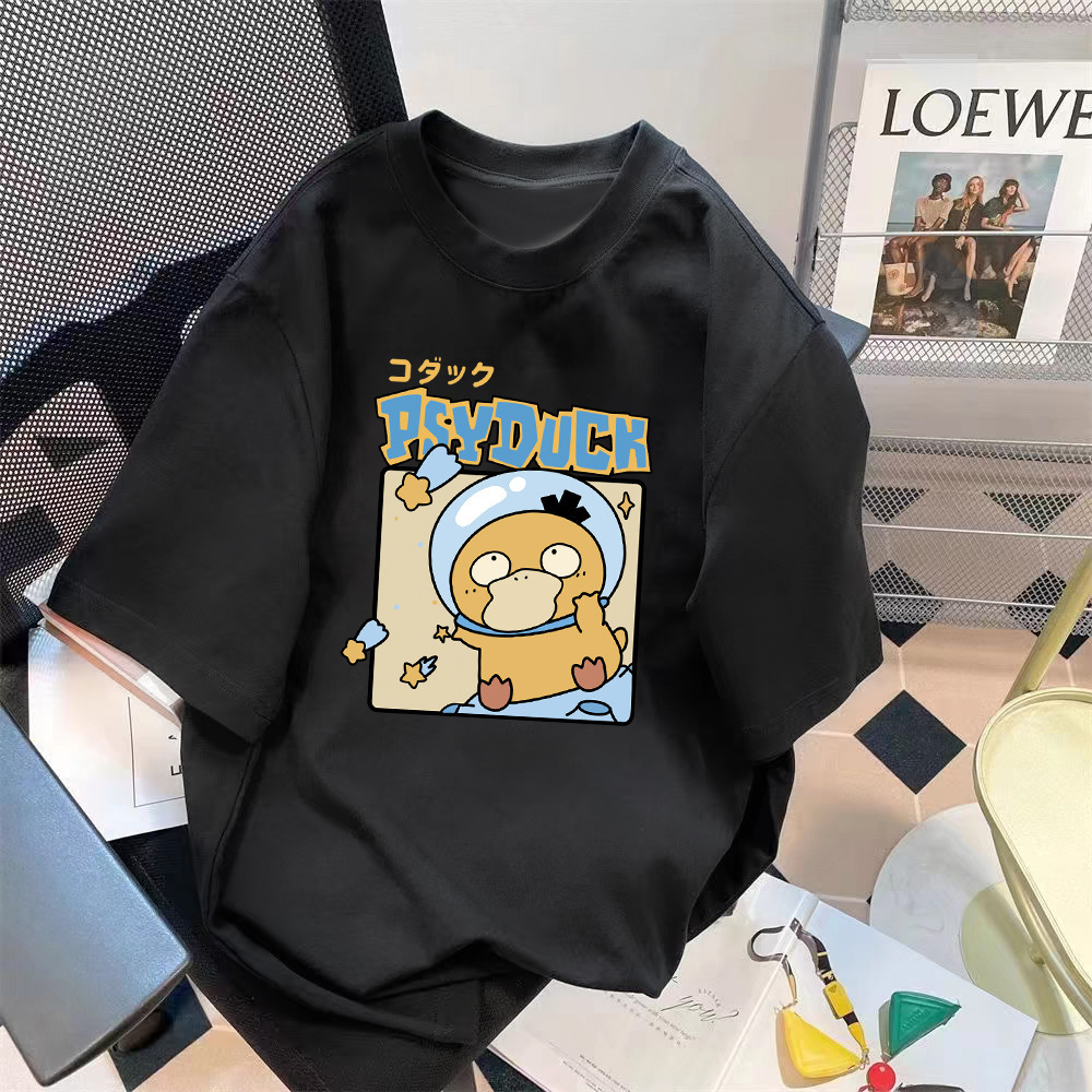 Manufacturer wholesale trend retro letter printed pattern top loose five quarter sleeve T-shirt simple versatile top Manufacturer wholesale trend retro letter printed pattern top loose five quarter sleeve T-shirt simple versatile top