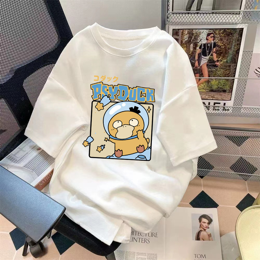 Manufacturer wholesale trend retro letter printed pattern top loose five quarter sleeve T-shirt simple versatile top Manufacturer wholesale trend retro letter printed pattern top loose five quarter sleeve T-shirt simple versatile top