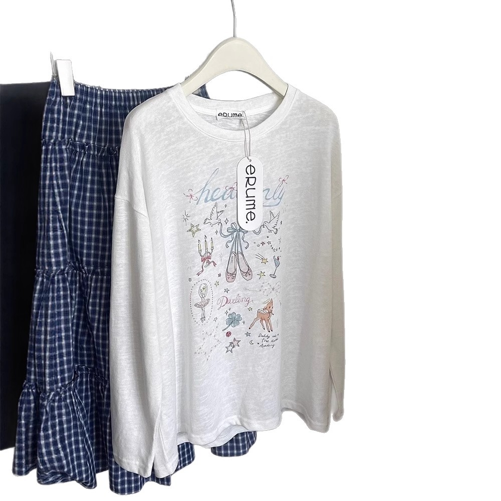 Linen Snowflake 160g Long Sleeve T-shirt Sunscreen Shirt Bottom Shirt Cover Shirt Linen Snowflake 160g Long Sleeve T-shirt Sunscreen Shirt Bottom Shirt Cover Shirt