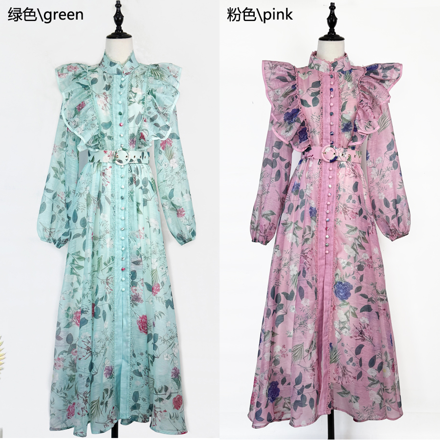 Real time shooting of European and American fashion, light luxury patchwork lace, ruffle edges, flying sleeves, temperament dress+camisole dress+waistband Real time shooting of European and American fashion, light luxury patchwork lace, ruffle edges, flying sleeves, temperament dress+camisole dress+waistband