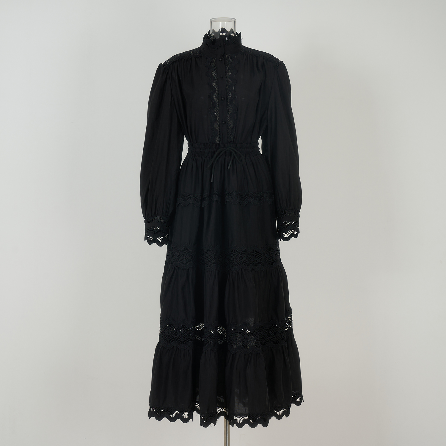 Real time shooting of European, American, British style fake suit dress, heavy-duty solid color lace loose large swing formal dress Real time shooting of European, American, British style fake suit dress, heavy-duty solid color lace loose large swing formal dress