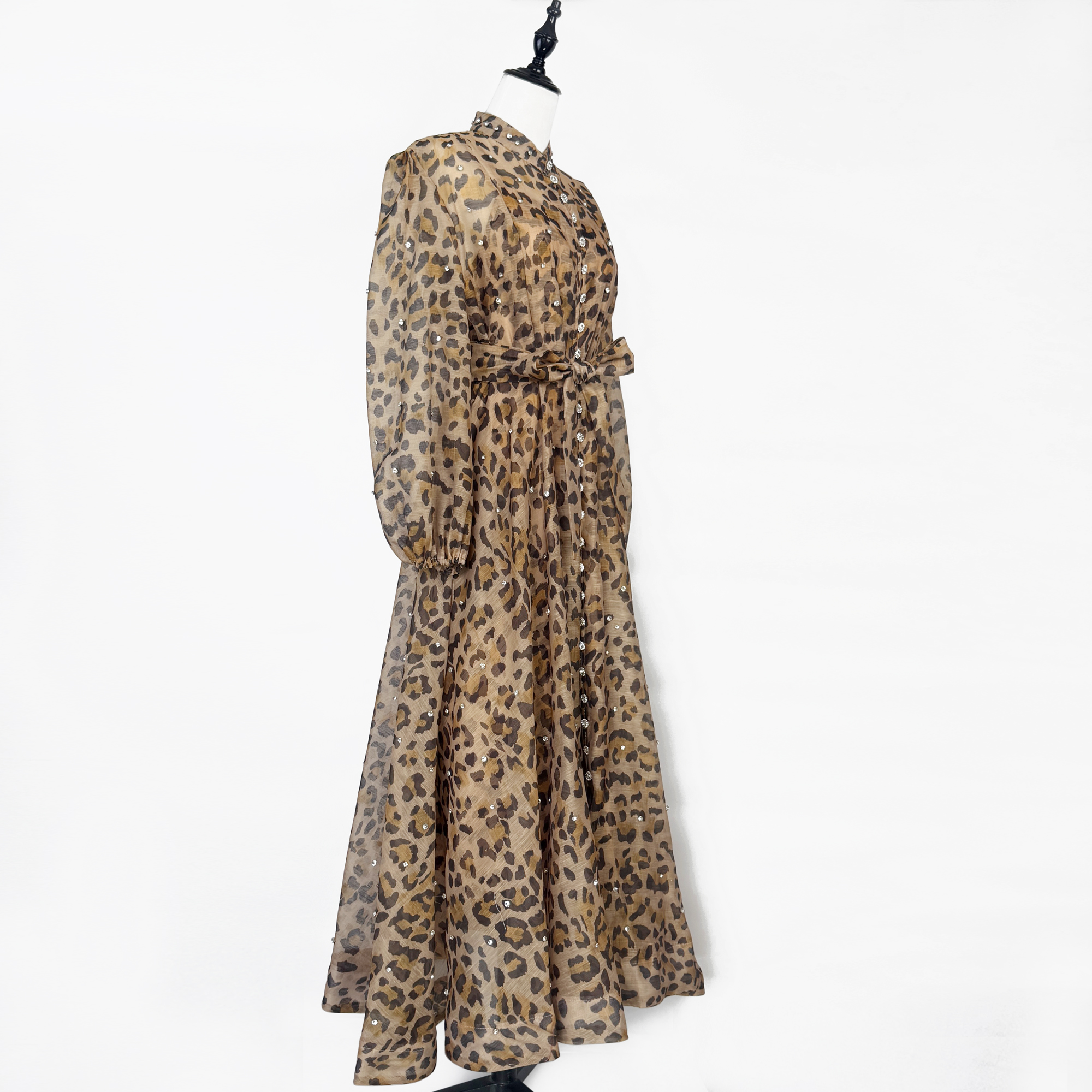 29 color French stand up collar lantern sleeve studded diamond sparkling super large skirt dress long skirt party skirt 29 color French stand up collar lantern sleeve studded diamond sparkling super large skirt dress long skirt party skirt