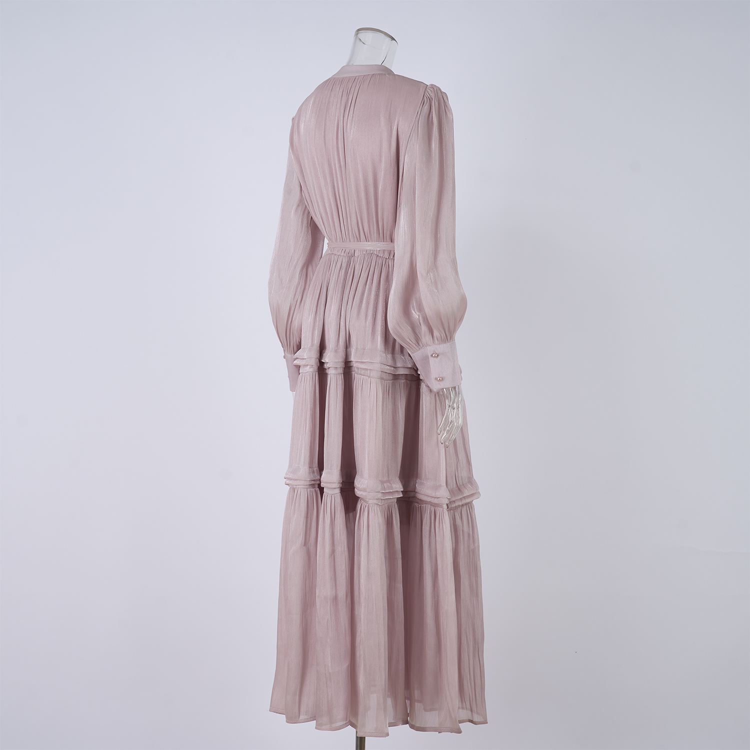 Real shooting of European and American style autumn new women's long sleeved dress with loose waist and slimming temperament long skirt in 8 colors Real shooting of European and American style autumn new women's long sleeved dress with loose waist and slimming temperament long skirt in 8 colors