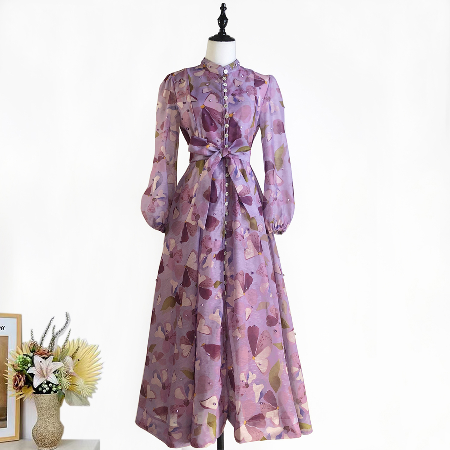 29 color French stand up collar lantern sleeve studded diamond sparkling super large skirt dress long skirt party skirt 29 color French stand up collar lantern sleeve studded diamond sparkling super large skirt dress long skirt party skirt