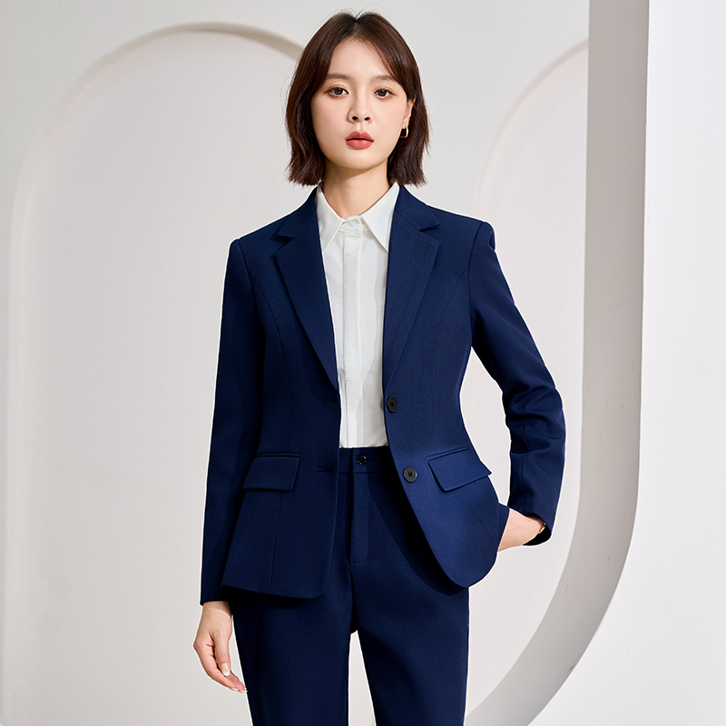 Professional work clothes, long sleeved suit jacket, women's autumn new style, simple and capable temperament, goddess style suit two-piece set