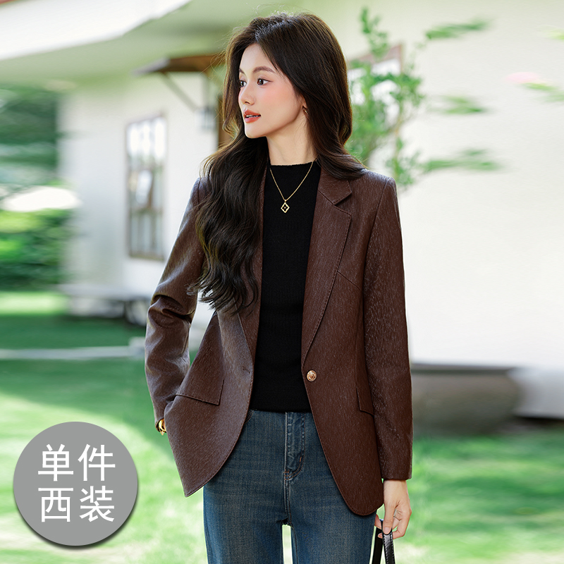 2025 simple and versatile suit jacket for women's autumn wear, new design sense, niche temperament, commuting professional long sleeved suit 2025 simple and versatile suit jacket for women's autumn wear, new design sense, niche temperament, commuting professional long sleeved suit