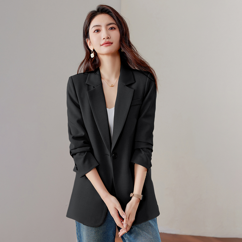 Fashion suit jacket for women in Spring and Autumn 2025, new high-end style, casual and slim fit, Korean version small suit for slimming Fashion suit jacket for women in Spring and Autumn 2025, new high-end style, casual and slim fit, Korean version small suit for slimming
