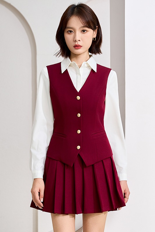 2025 high-end single breasted vest set for women's autumn slimming and slimming commuting formal wear, with a V-neck vest as the base layer 2025 high-end single breasted vest set for women's autumn slimming and slimming commuting formal wear, with a V-neck vest as the base layer