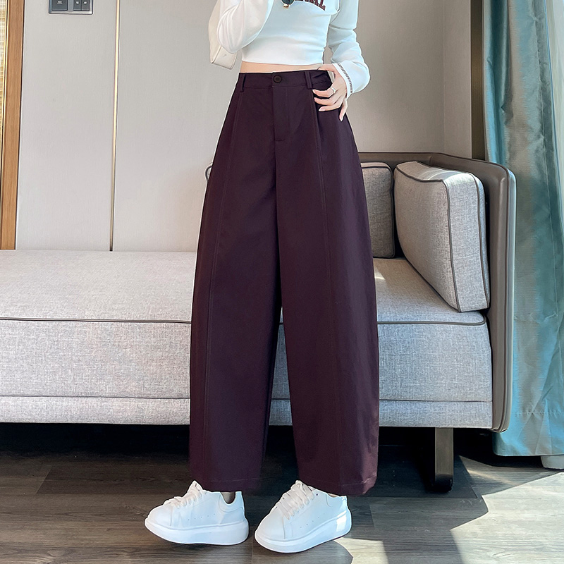Short and thick velvet casual versatile pants for women in autumn and winter of 2025, new style with simple temperament and versatile curved knife pants Short and thick velvet casual versatile pants for women in autumn and winter of 2025, new style with simple temperament and versatile curved knife pants