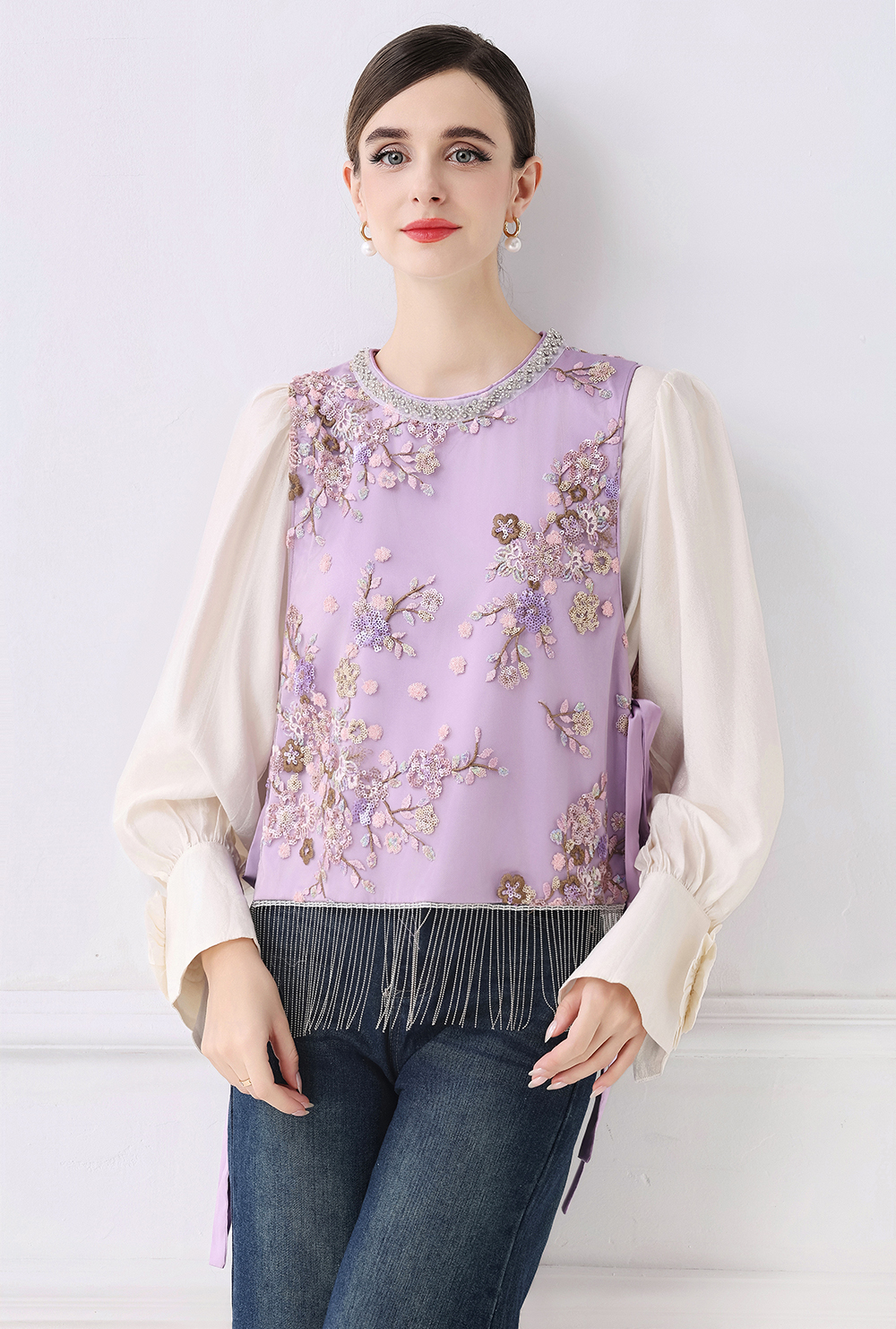 New Chinese style heavy industry embroidery versatile vest 908 New Chinese style heavy industry embroidery versatile vest 908