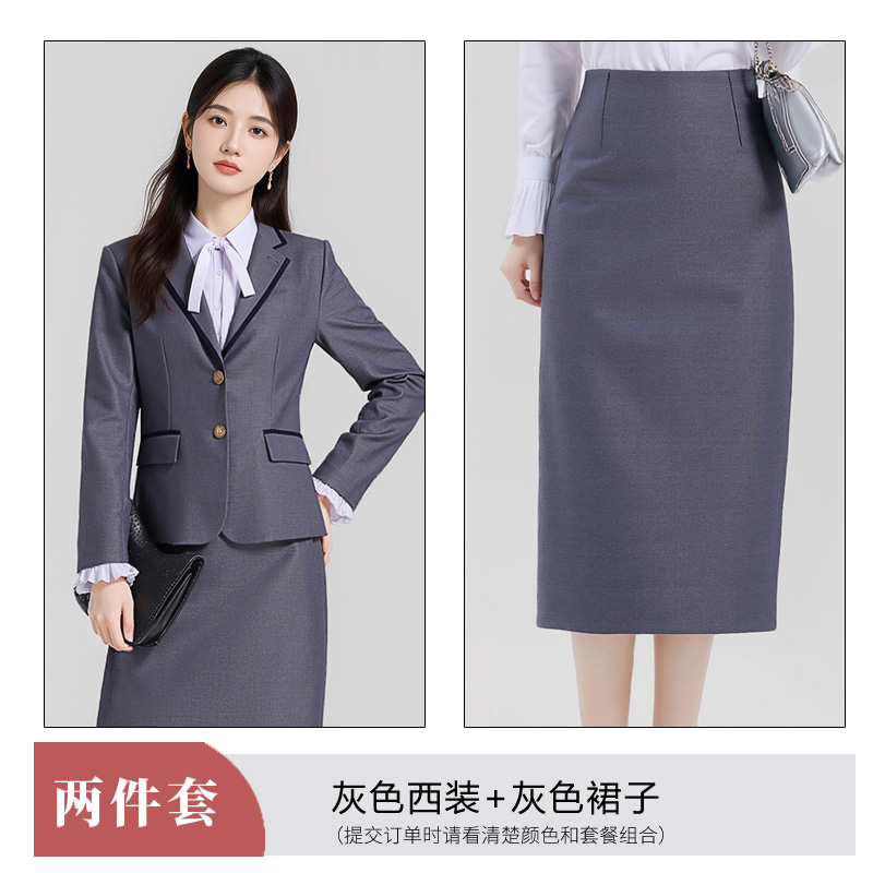 British style gray suit for women in autumn 2025, new design with a niche temperament, college style long sleeved suit British style gray suit for women in autumn 2025, new design with a niche temperament, college style long sleeved suit