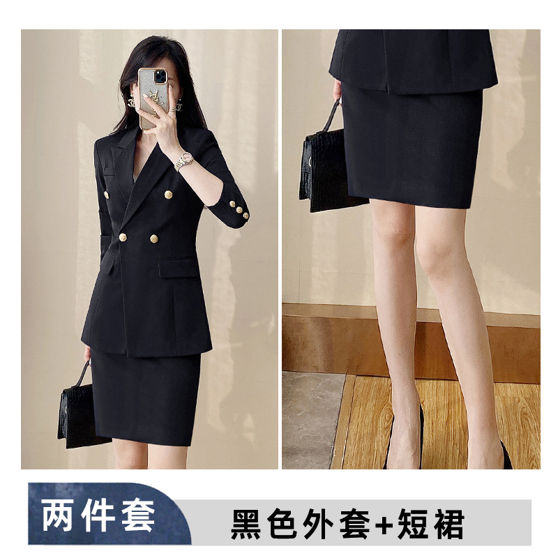 Detachable cotton jacket for women's autumn and winter, simple and capable temperament, commuting professional formal suit two-piece set Detachable cotton jacket for women's autumn and winter, simple and capable temperament, commuting professional formal suit two-piece set