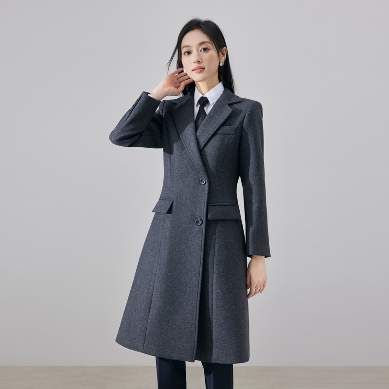 Cotton thickened woolen coat for women in autumn and winter 2025, fashionable and simple temperament, goddess style commuting mid length jacket Cotton thickened woolen coat for women in autumn and winter 2025, fashionable and simple temperament, goddess style commuting mid length jacket