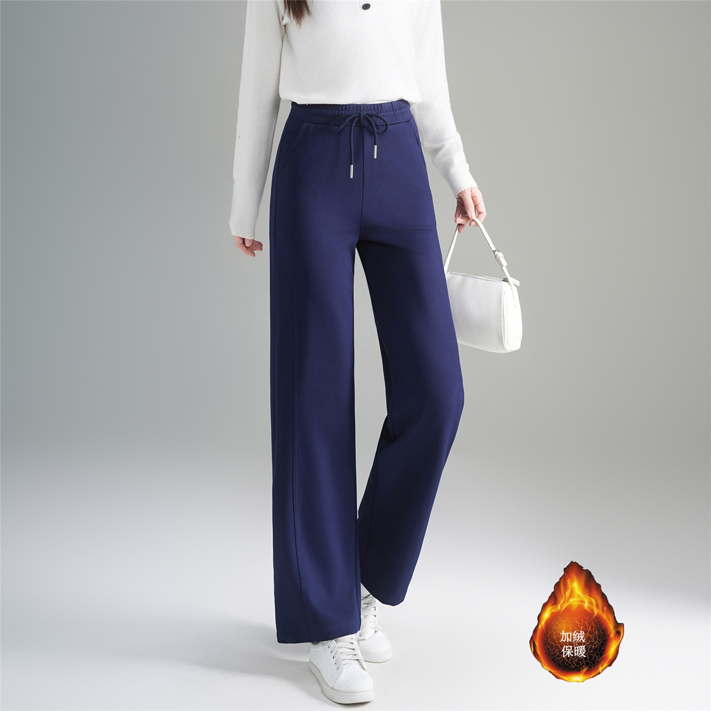 2025 autumn and winter new short cropped pants for women, fashionable and simple temperament, with thick velvet and warm casual pants 2025 autumn and winter new short cropped pants for women, fashionable and simple temperament, with thick velvet and warm casual pants