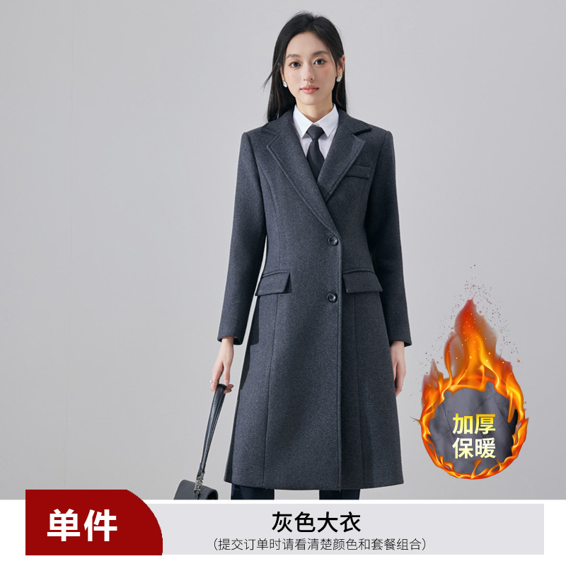 Cotton thickened woolen coat for women in autumn and winter 2025, fashionable and simple temperament, goddess style commuting mid length jacket Cotton thickened woolen coat for women in autumn and winter 2025, fashionable and simple temperament, goddess style commuting mid length jacket