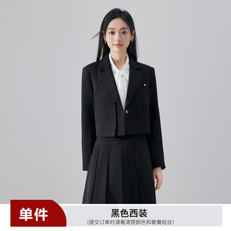 Short suit half skirt two-piece set professional women's clothing 2025 autumn new design sense temperament commuting small suit Short suit half skirt two-piece set professional women's clothing 2025 autumn new design sense temperament commuting small suit