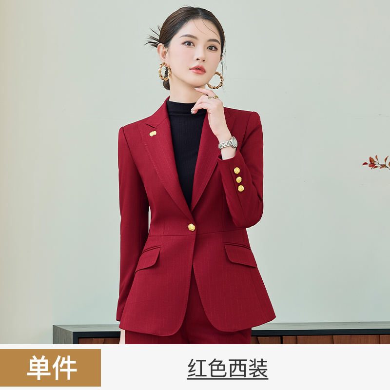 Wedding host, professional formal suit, women's 2025 autumn new style slim fit one button commuting work uniform Wedding host, professional formal suit, women's 2025 autumn new style slim fit one button commuting work uniform