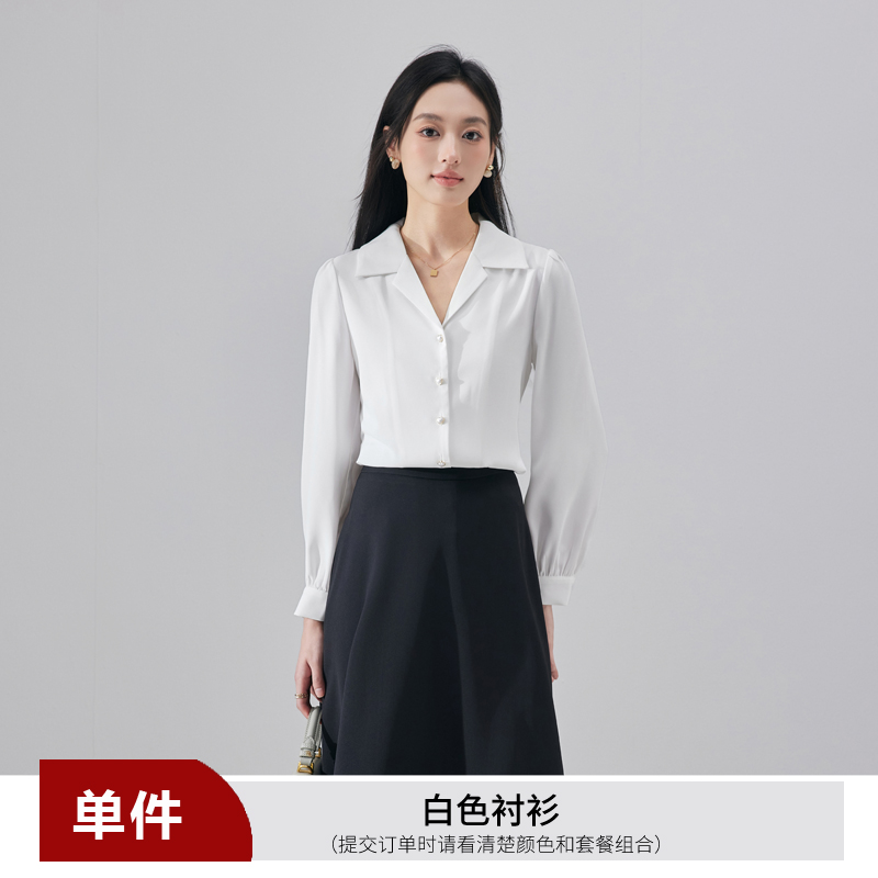 Fashionable Western style collar shirt for women in autumn 2025, new fashionable temperament OL casual versatile commuting long sleeved shirt Fashionable Western style collar shirt for women in autumn 2025, new fashionable temperament OL casual versatile commuting long sleeved shirt