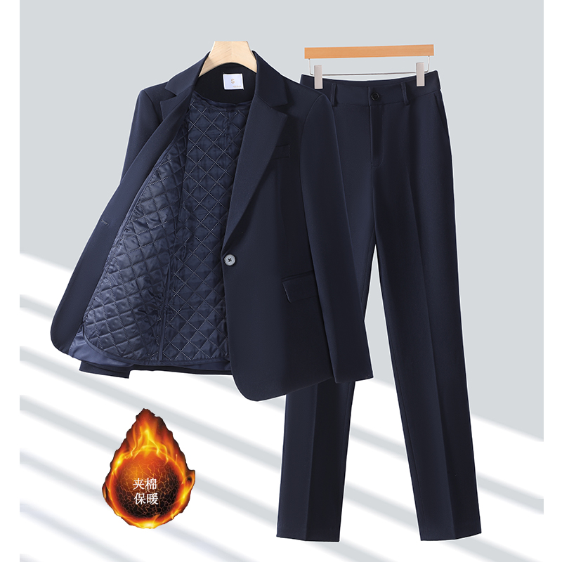 Detachable cotton jacket for women's winter new casual business professional women's work clothes two-piece suit