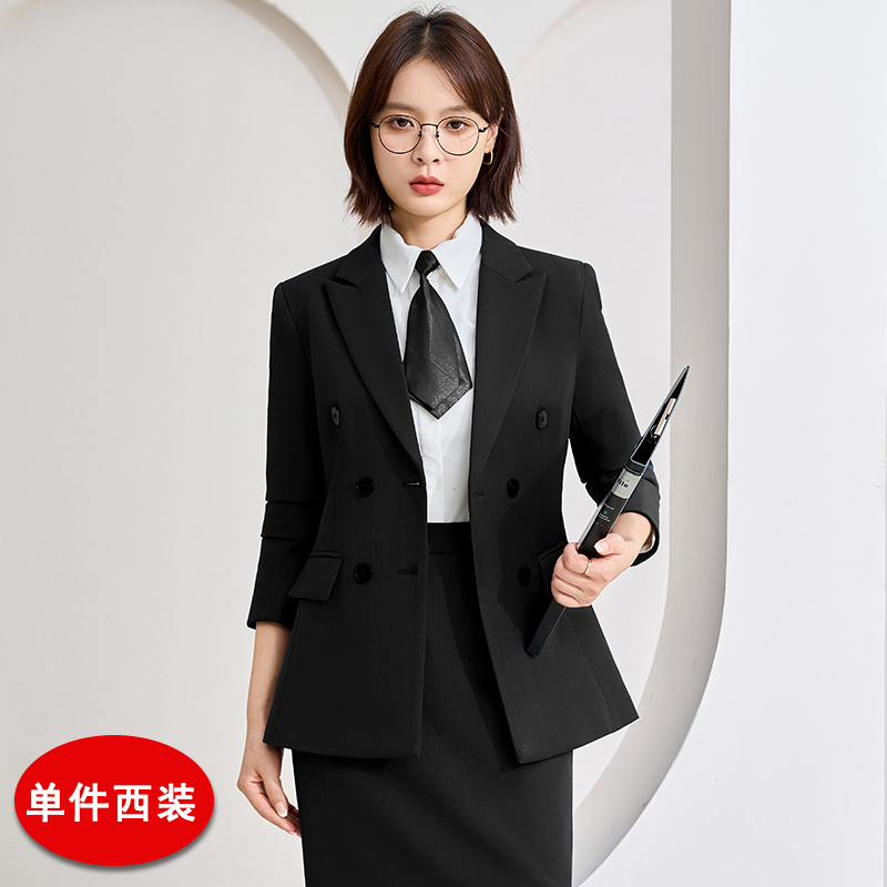 Professional women's double breasted suit jacket, women's 2025 autumn slim fit temperament, goddess style commuting formal work clothes Professional women's double breasted suit jacket, women's 2025 autumn slim fit temperament, goddess style commuting formal work clothes