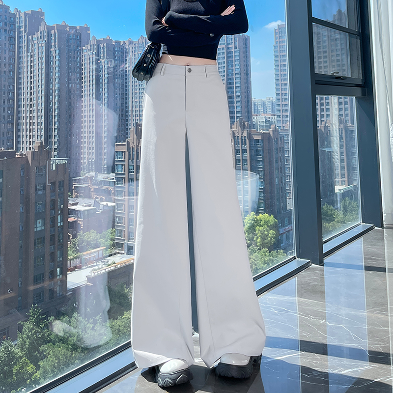 Fashionable and simple temperament loose wide leg pants for women in early autumn 2025, new casual and versatile OL commuting lazy style pants Fashionable and simple temperament loose wide leg pants for women in early autumn 2025, new casual and versatile OL commuting lazy style pants