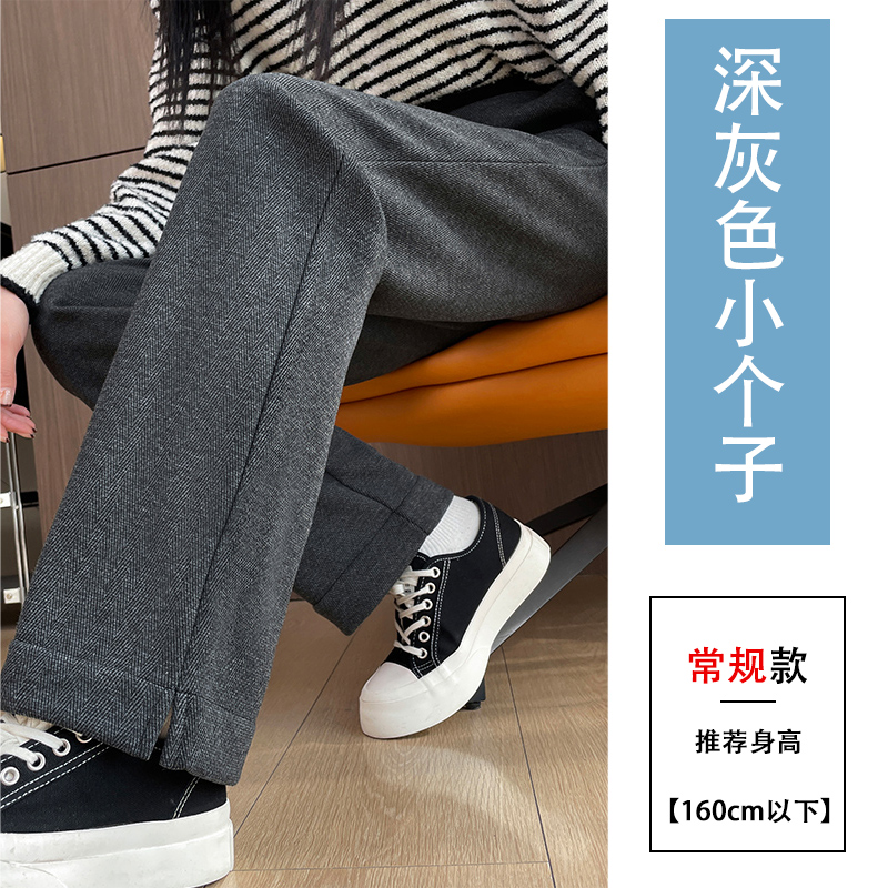 2025 women's autumn and winter with plush and thick elastic pants, simple and capable temperament, casual and versatile, warm and casual pants 2025 women's autumn and winter with plush and thick elastic pants, simple and capable temperament, casual and versatile, warm and casual pants