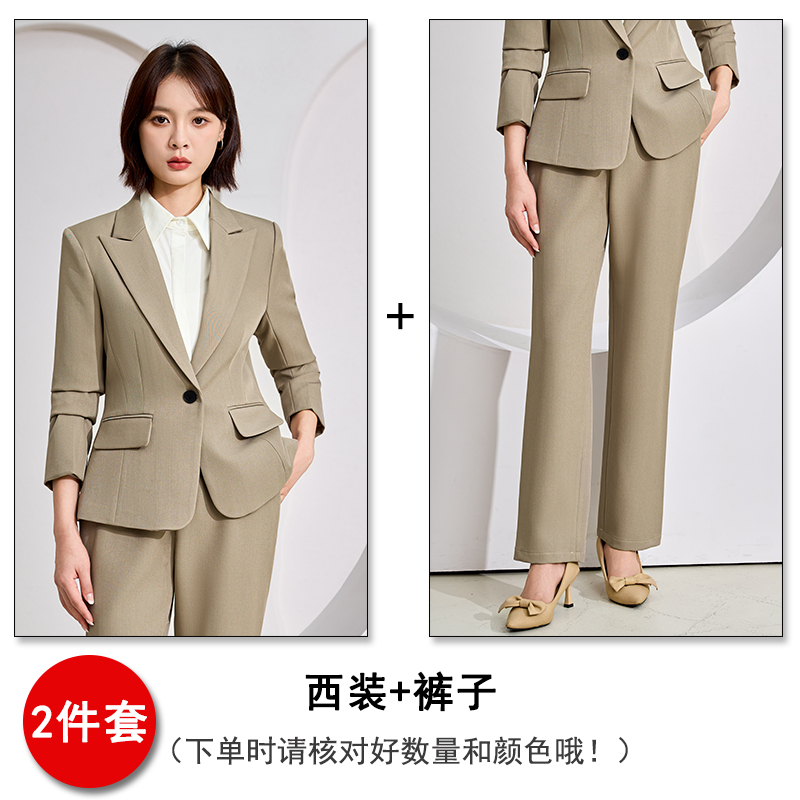 Minimalist and efficient professional suit set for women's autumn wear, new slim fit and slimming one button commuting formal suit Minimalist and efficient professional suit set for women's autumn wear, new slim fit and slimming one button commuting formal suit