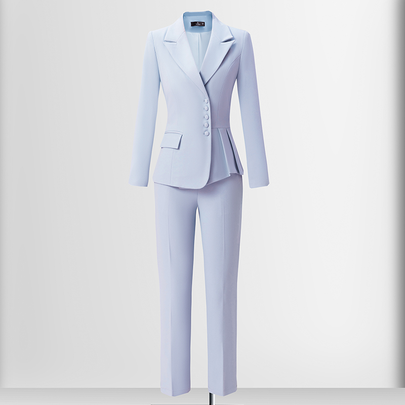 Temperament single breasted suit set for women in the autumn of 2025, with a simple and efficient design, and a niche commuting workwear Temperament single breasted suit set for women in the autumn of 2025, with a simple and efficient design, and a niche commuting workwear