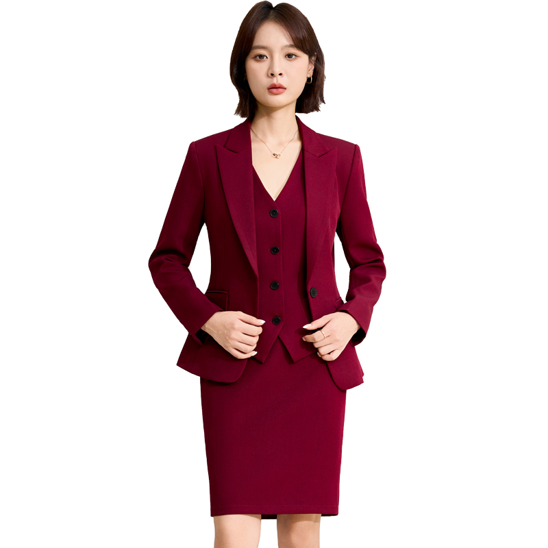 Tailored temperament, professional suit, vest pants, three piece set, women's clothing, autumn high-end sense, commuting formal wear, long sleeved suit Tailored temperament, professional suit, vest pants, three piece set, women's clothing, autumn high-end sense, commuting formal wear, long sleeved suit