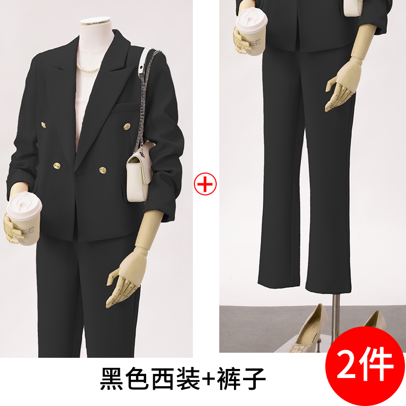 Pink suit set for women, autumn 2025 fashion Korean version, temperament goddess style, small stature commuting short suit Pink suit set for women, autumn 2025 fashion Korean version, temperament goddess style, small stature commuting short suit