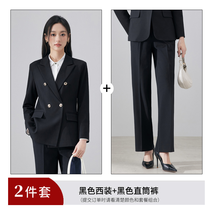 Casual business professional suit set for women, autumn high-end sense formal work clothes, simple and capable temperament small suit Casual business professional suit set for women, autumn high-end sense formal work clothes, simple and capable temperament small suit