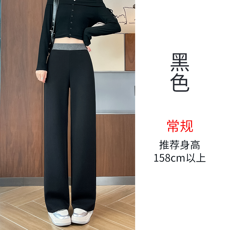 Thick and Warm Wide Leg Pants with Velvet for Women 2025 Autumn and Winter New Style Fashionable, Simple, Elegant, Casual, Versatile and Casual Pants Thick and Warm Wide Leg Pants with Velvet for Women 2025 Autumn and Winter New Style Fashionable, Simple, Elegant, Casual, Versatile and Casual Pants