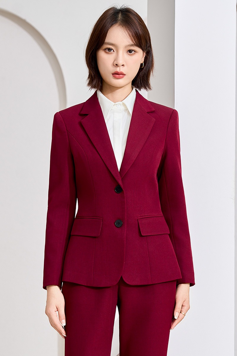Professional work clothes, long sleeved suit jacket, women's autumn new style, simple and capable temperament, goddess style suit two-piece set Professional work clothes, long sleeved suit jacket, women's autumn new style, simple and capable temperament, goddess style suit two-piece set